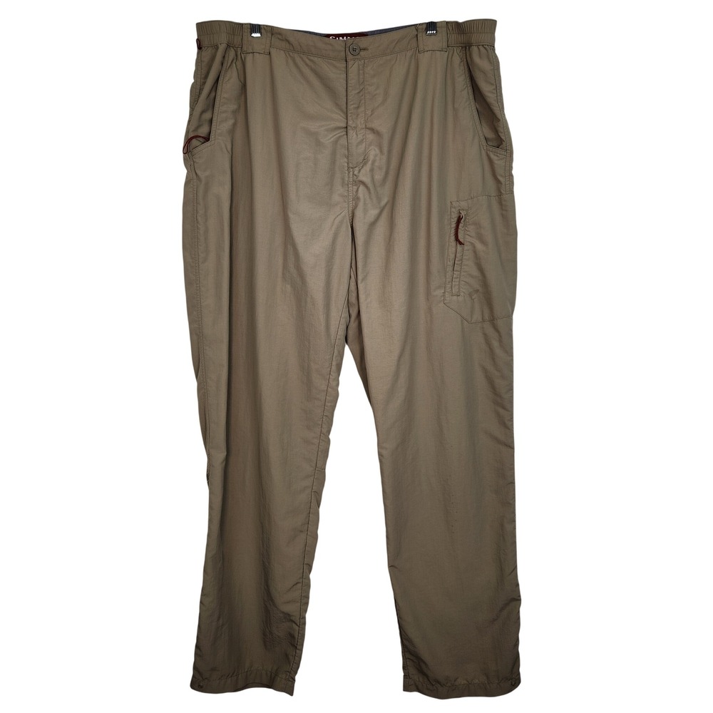 SIMMS Cor3 Fishing Guide‎ Pants Mens Tan Nylon Cargo XXL *FLAW